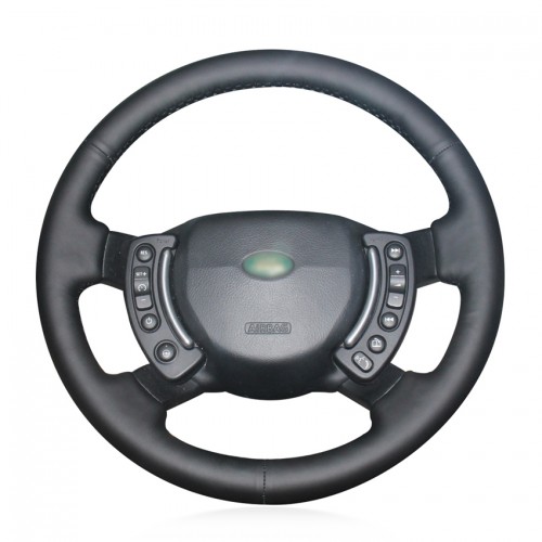Loncky Auto Custom Fit OEM Black Genuine Leather Car Steering Wheel Cover for Land Rover Range Rover 2003 2004 2005 2006 2007 2008 2009 2010 2011 2012 Accessories